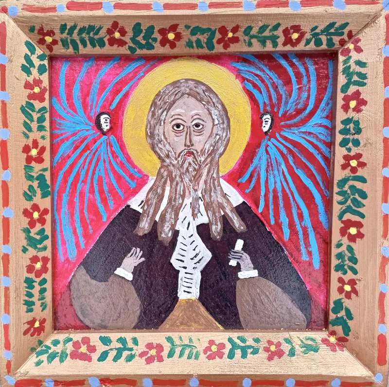 Картина «Илья Пророк». оргалит, 40 × 50 см, 2023 г. Художник Николай Носов
